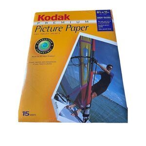 Kodak Premium Picture Paper 15 SheetsHeavy Weight High Gloss 8 1/2 X 11 8mil